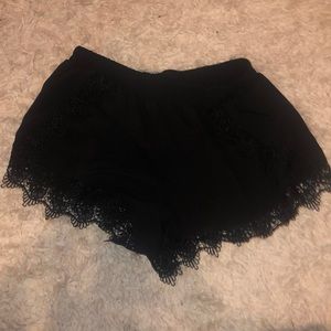 Black flowy shorts